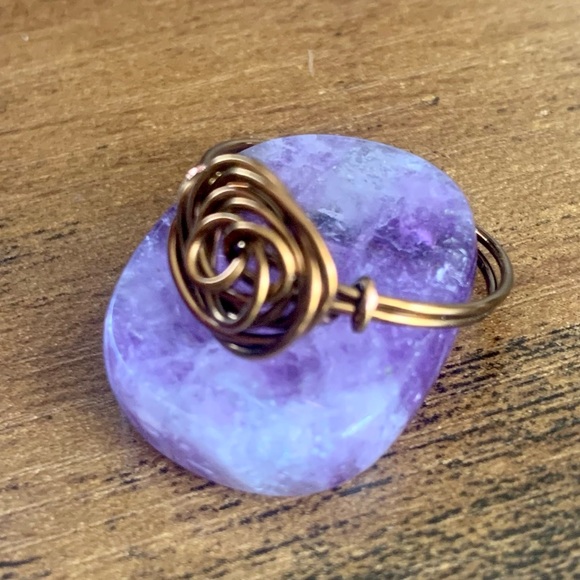 Handcrafted Wire Rose Ring - Picture 4 of 5